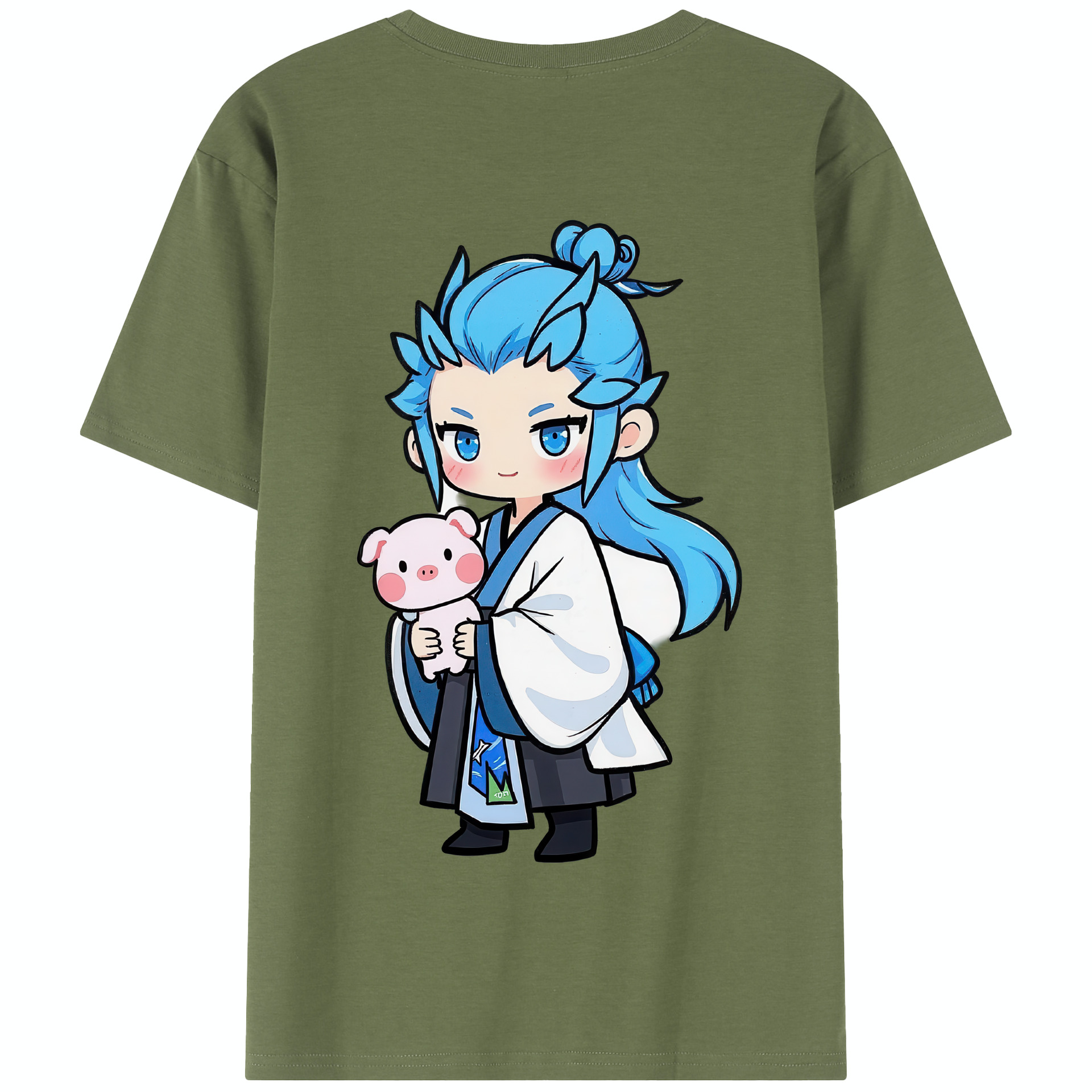 （画像用） Ne Zha 2 ナタ 魔童の大暴れ 綿100％半袖Tシャツ（背面プリント）